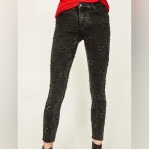 Zara revolve star The skinny black jeans size 6 skinny slim mid rise NEW